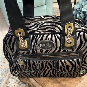 Pet Flys Zebra Print Tote Bag